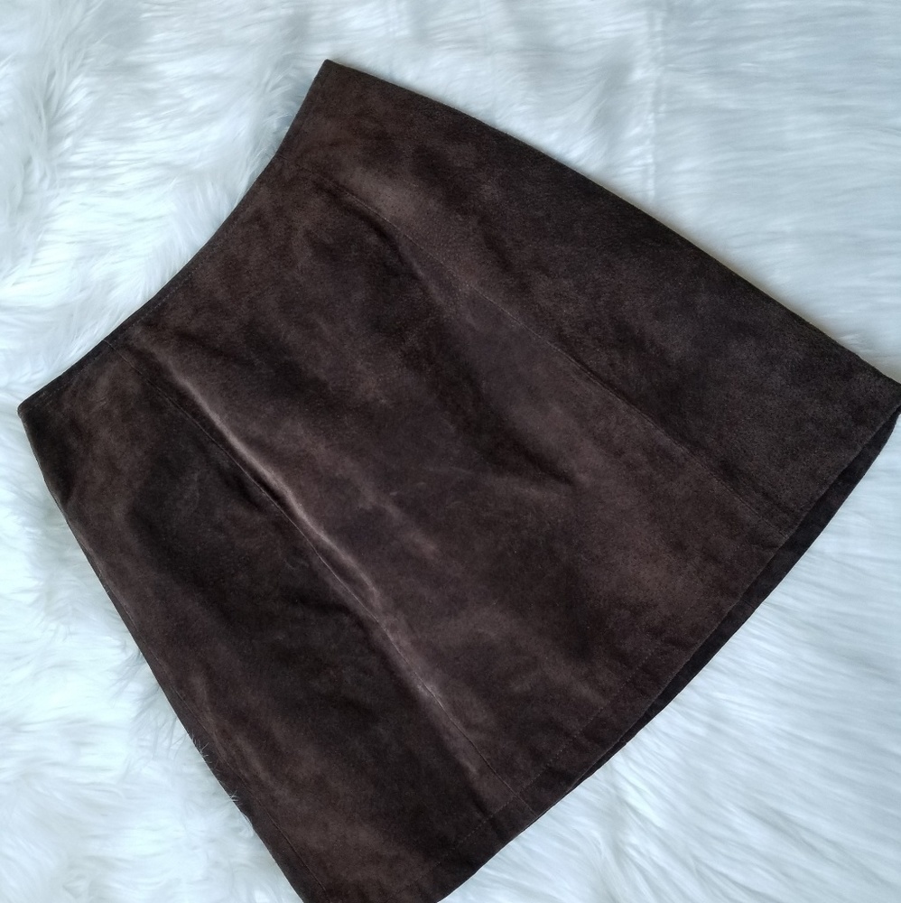 Suede Leather Skirt